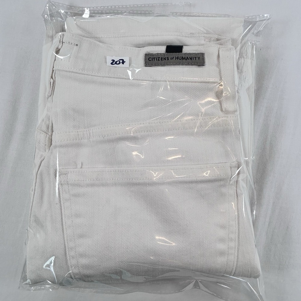 COH Citizens of Humanity Drew Flounce Flared Cropped White Jeans 25 High Rise - Picture 12 of 12